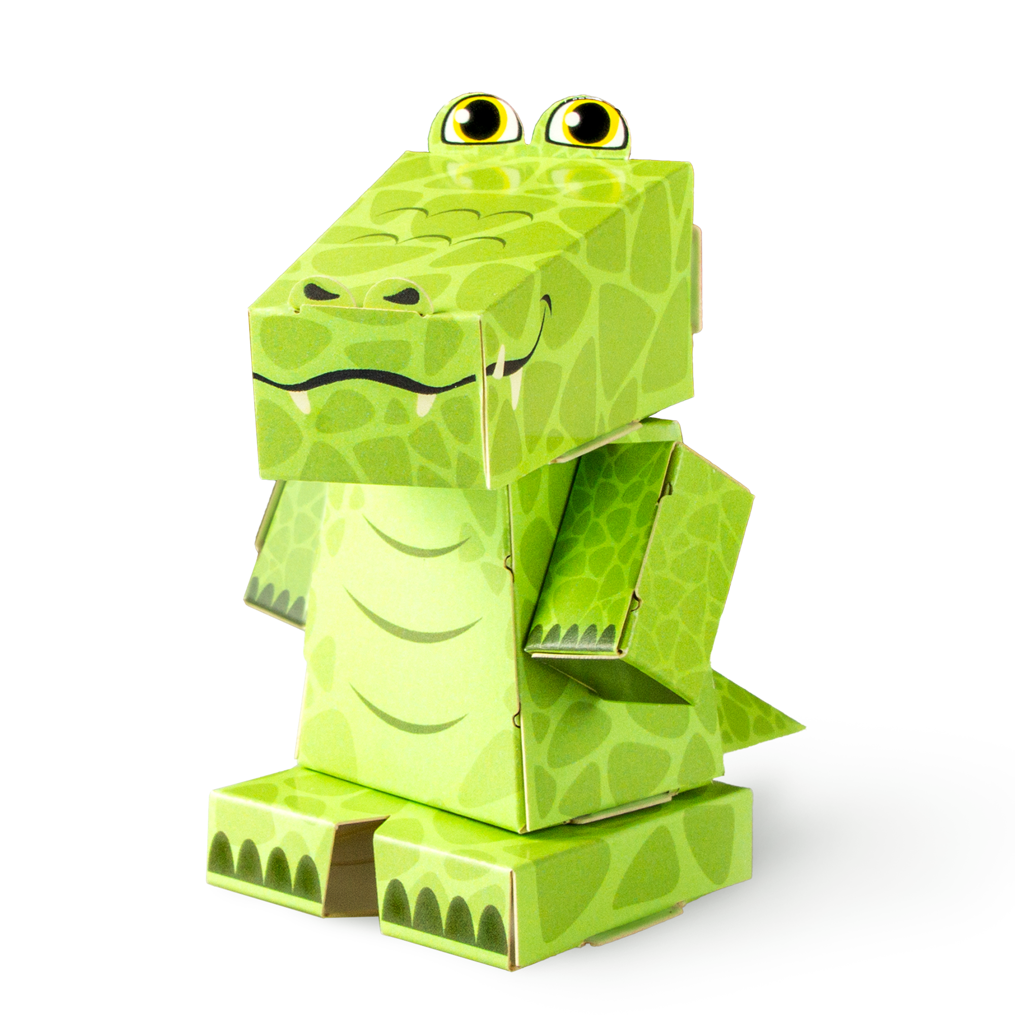 CUBLES North American Animals Alligator paper craft kit featuring precision-cut pieces for easy assembly, designed for kids aged 6 and up.